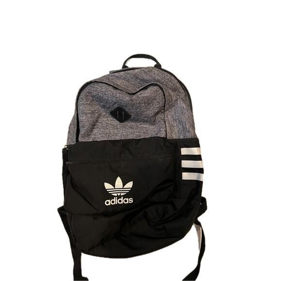 Adidas Black Gray Computer Backpack w Padded Sleeve - Picture 1 of 4
